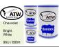 Preview: Chevrolet, Bright White, 96U / 686H: 500ml Lackdose + 500ml Klarlack + 250ml Härter - Set, von ATW Autoteile West.